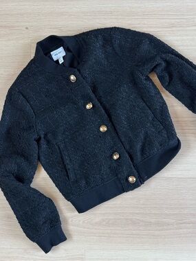 Women's Nine West Button Front Bomber Jacket
